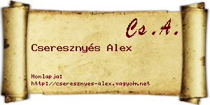 Cseresznyés Alex névjegykártya